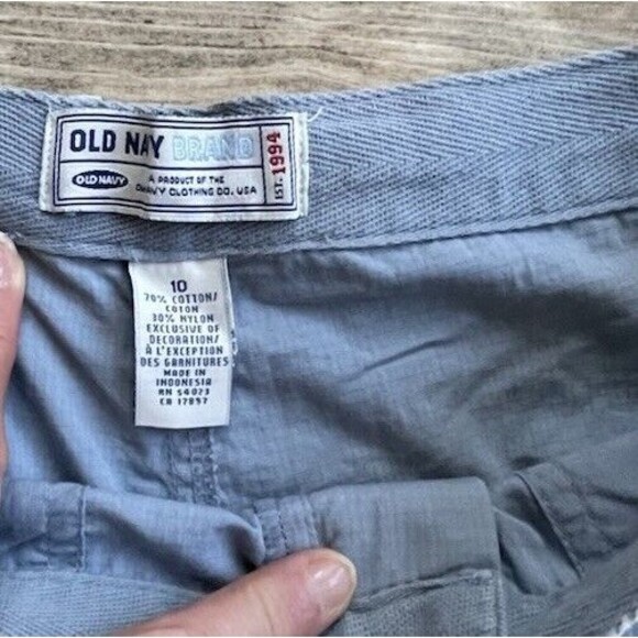 NWT Old Navy Every Day Shorts Women's Size 10 Blue Chino 4" in Zip Slash Pockets - Picture 3 of 5